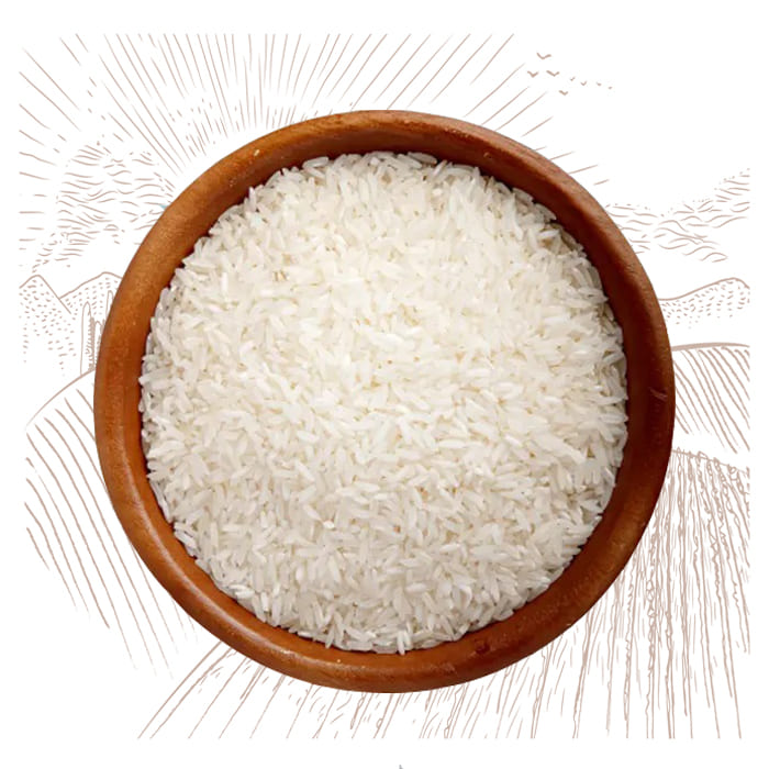 Ponni Raw Rice in a bowl