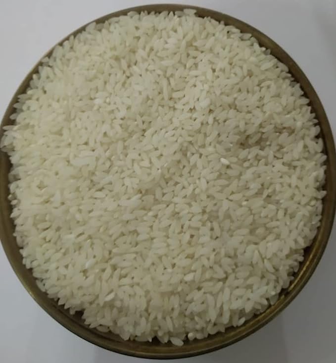 Vishnu Bhog Raw Rice in a black bowl